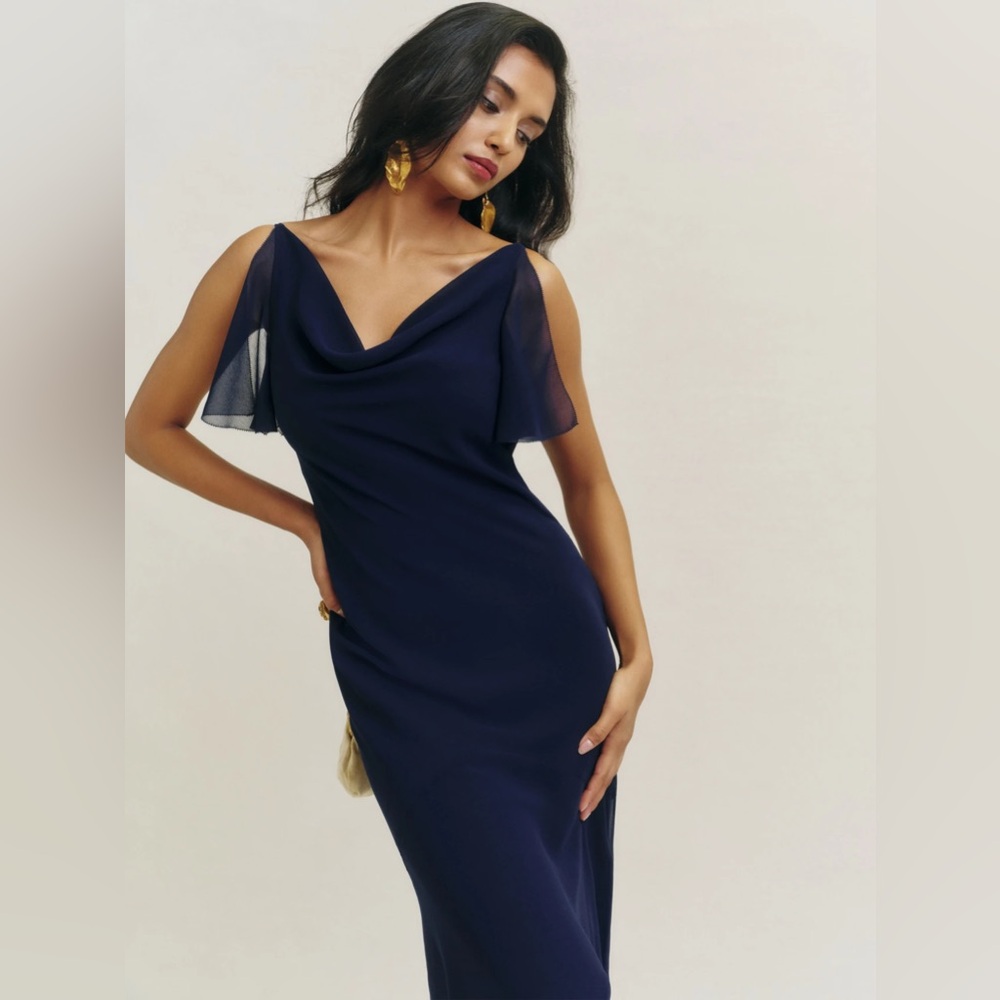 NWT Reformation Cressa Dress in Navy